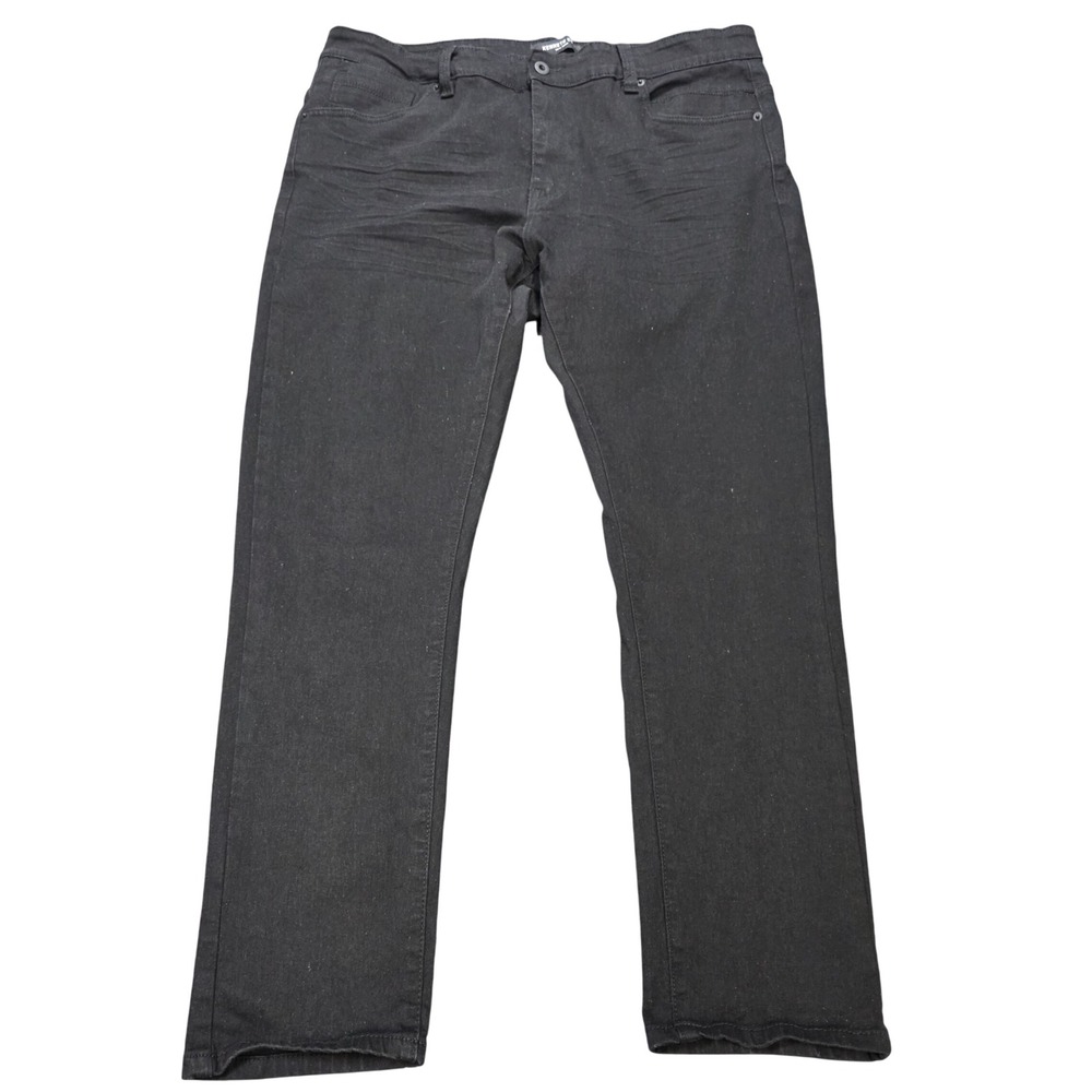 Kenneth Cole New York Tapered Fit Jeans Men's Size 40x30 Black Stretch Denim
